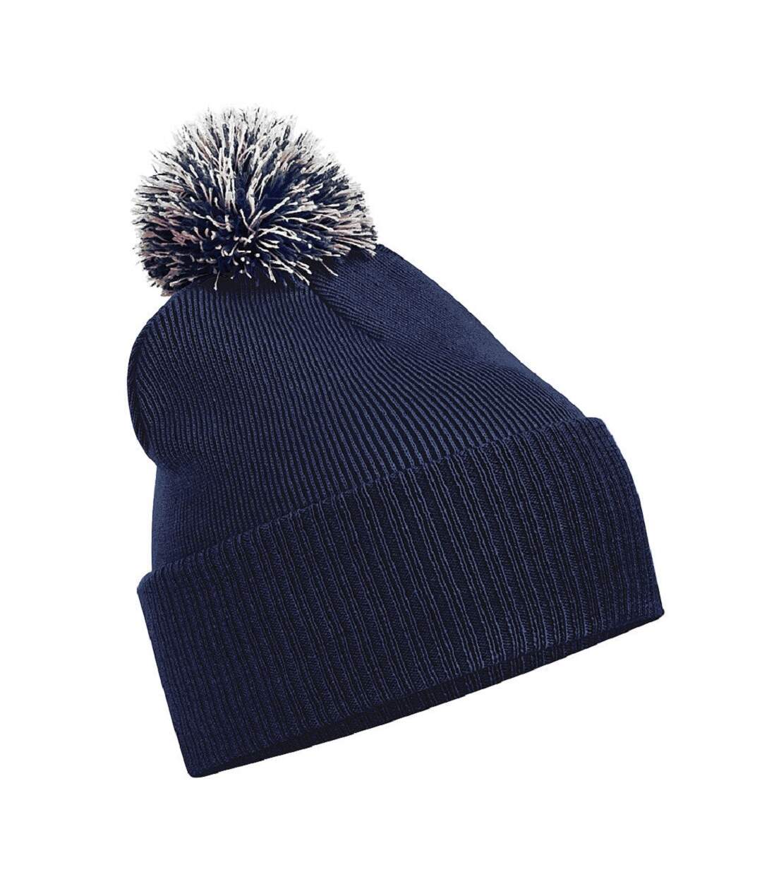 Bonnet bleu marine / gris clair Beechfield-1