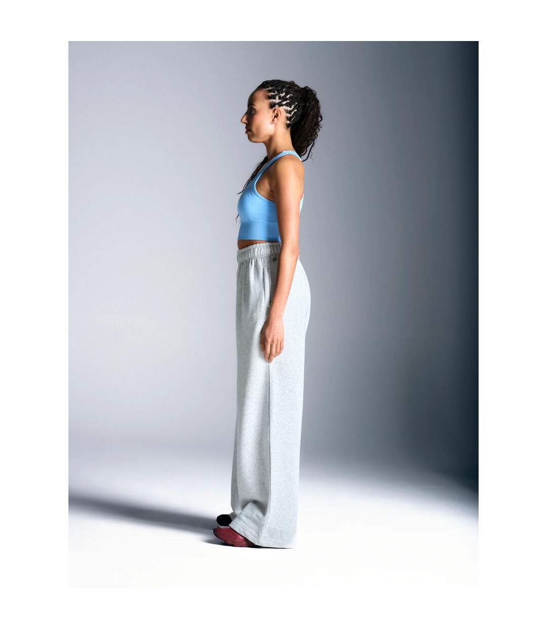 Pantalon De Jogging Banderilla Femme Gris Clair Chiné Miss Kick-4