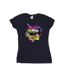 Disney Femme/Les femmes Donald Duck Ear Plug - T-shirt en coton brillant (Bleu marine) - UTBI33407-1