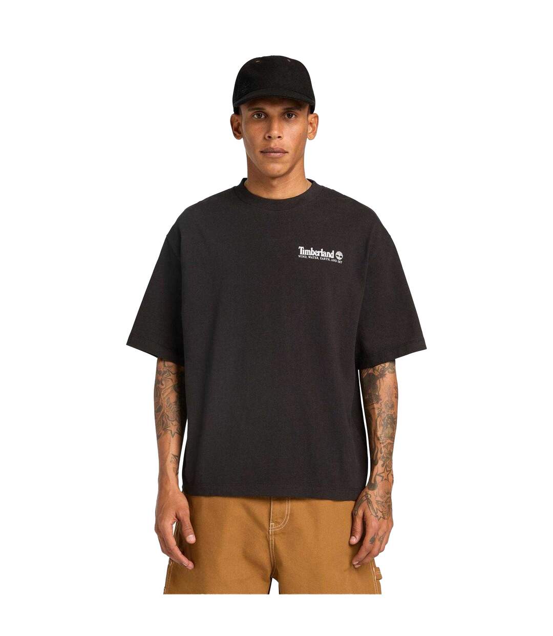 Mens Mountain Scene T-shirt Black Timberland-1