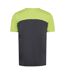 Mens Flynn Colour Block T-shirt Lime Charcoal OEX-2