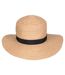 Womens/ladies straw wide brim sun hat beige Mountain Warehouse-1