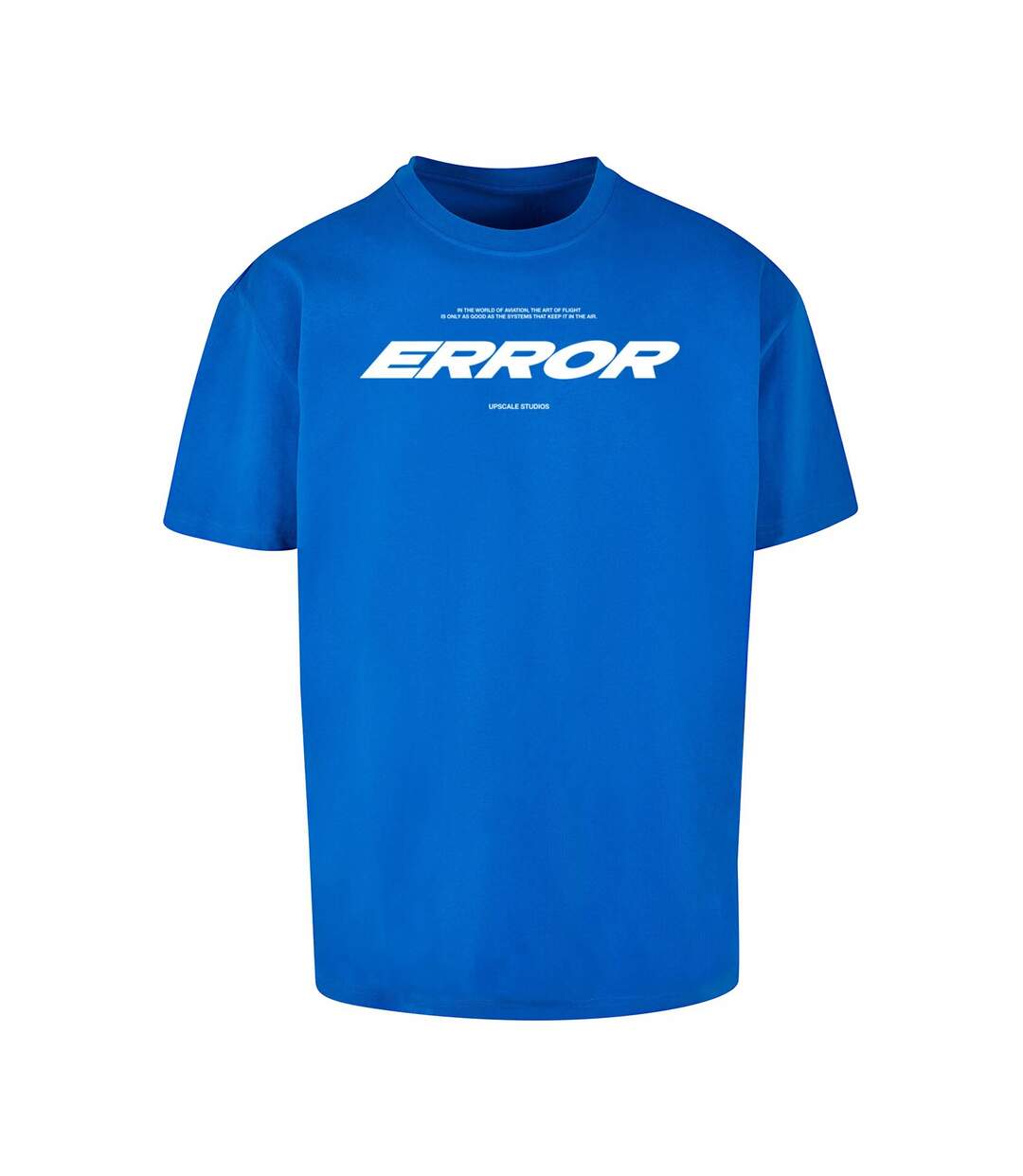 Mens Error Wording Oversized T-shirt Bleu Cobalt Mister Tee-1
