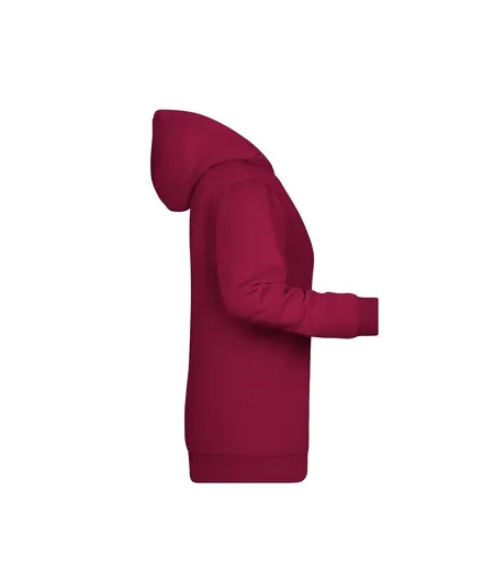 Sweat À Capuche Promo Femme Bordeaux James And Nicholson