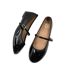 Where´s that from womens/ladies josie patent faux leather straps ballerina flats black Where's That From-2