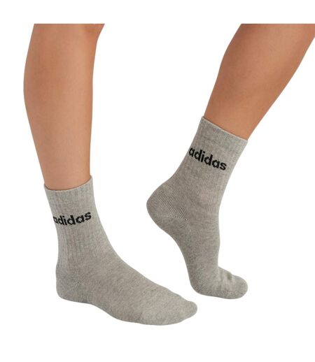 Chaussettes Linear Adulte Noir Blanc Gris Adidas