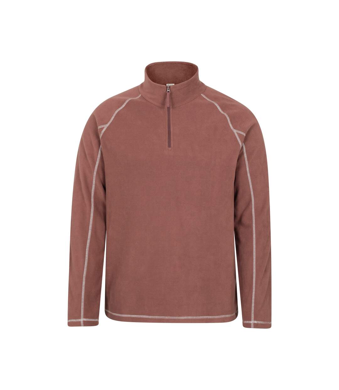 Mens Ashbourne Ii Half Zip Fleece Top Brown Mountain Warehouse-1