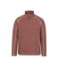 Mens Ashbourne Ii Half Zip Fleece Top Brown Mountain Warehouse-1