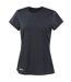 Spiro Womens/Ladies Sports Quick-Dry Short Sleeve Performance T-Shirt (Black) - UTRW1490
