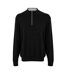 Mens Knitted Funnel Neck Sweater Top Flannel Grey Heather Callaway-1