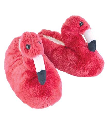 Ladies Flamingo Slippers | Novelty Funky Soft Soled Slippers for Women