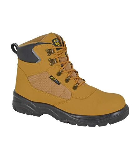 Grafters Mens Waterproof Nubuck Safety Boots (Honey) - UTDF2288