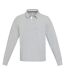 Unisex adult clyde organic cotton rugby polo sweatshirt heather grey Elevate