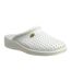 Womens/ladies leather clogs white Dek-1