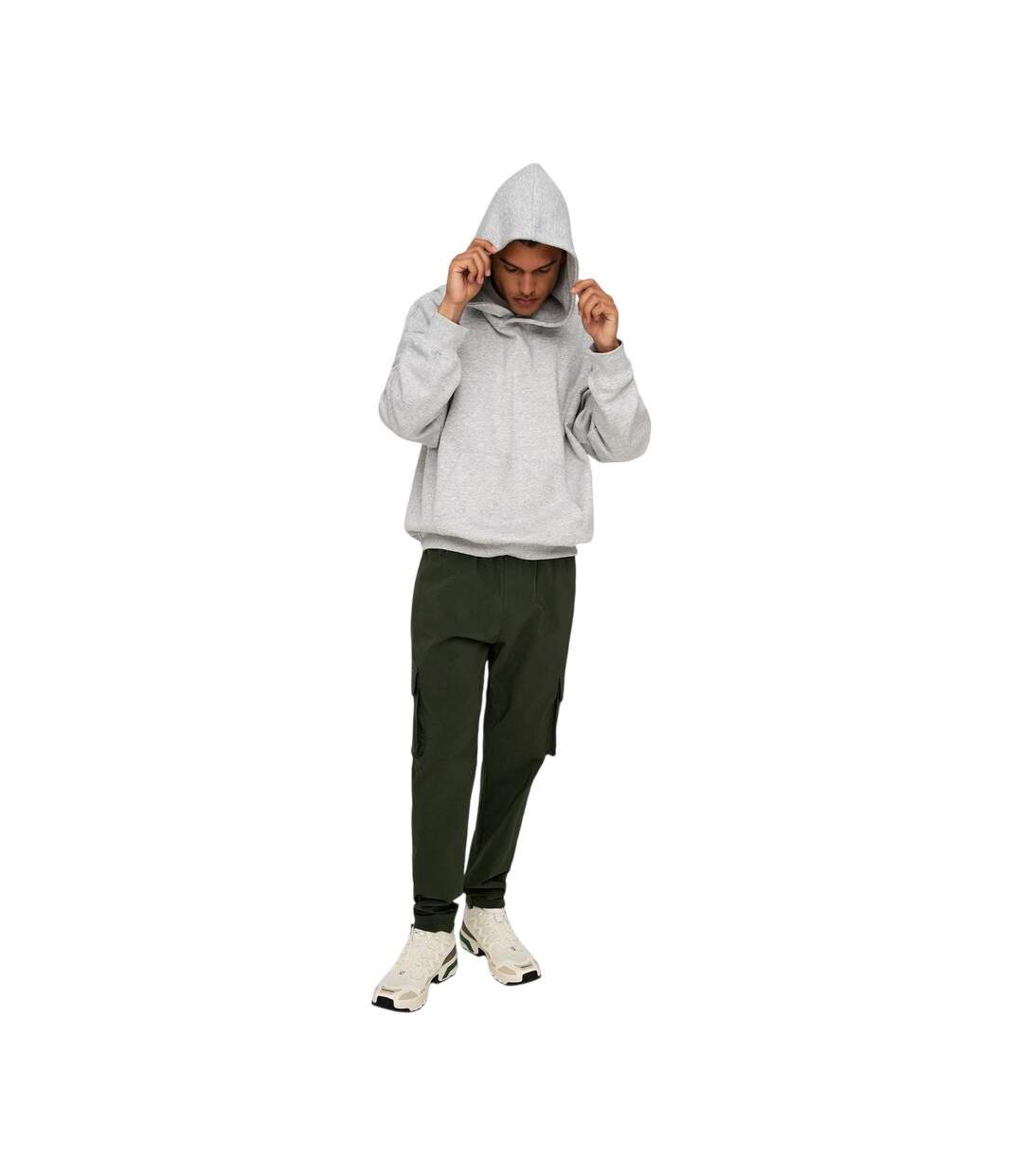 Pantalon À Poches Homme Kaki Only-4