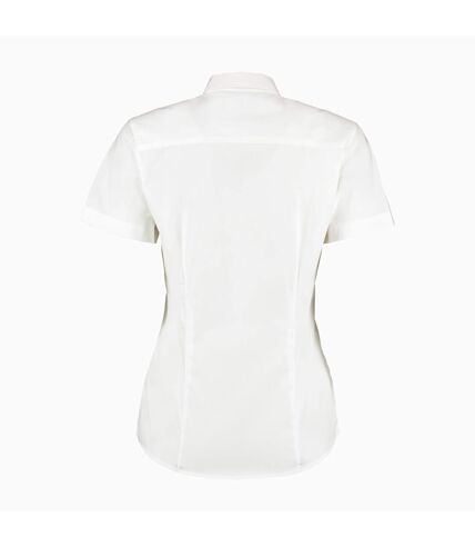 Kustom Kit Ladies Corporate Oxford Short Sleeve Shirt (White) - UTBC621