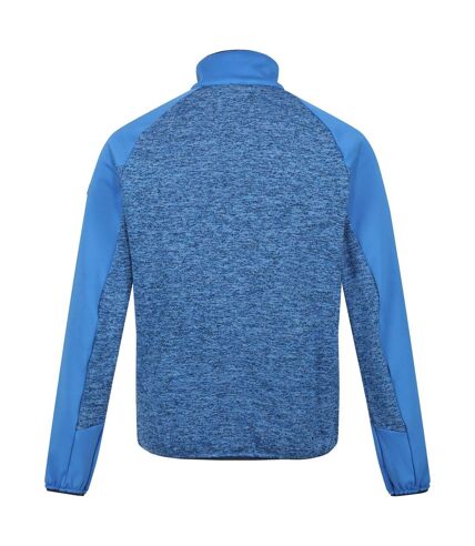 Regatta Mens Coladane V Marl Full Zip Fleece Jacket (Strong Blue/Danger Red)