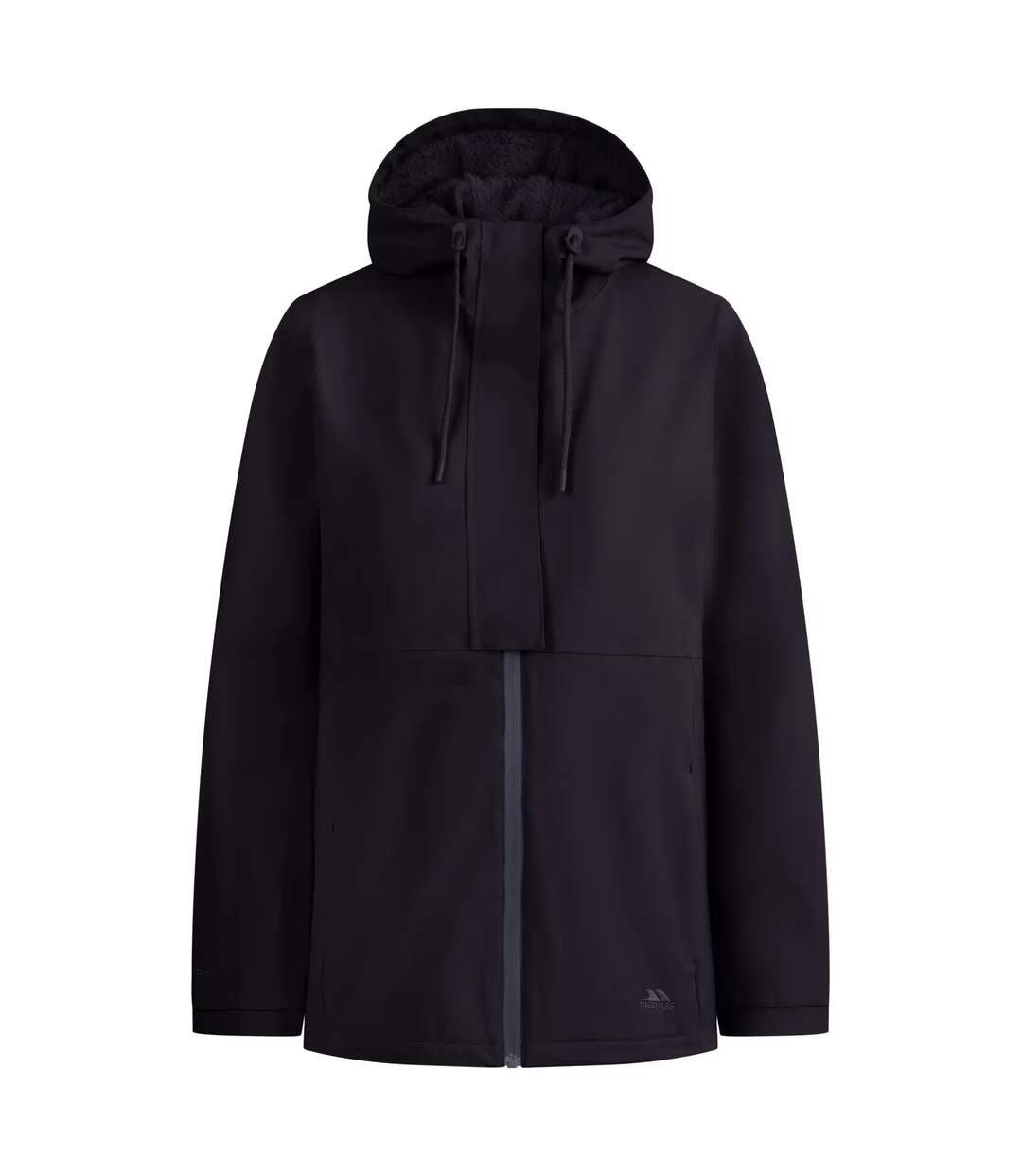 Veste Imperméable Unie À Capuche Jodie Femme Noir Trespass-2