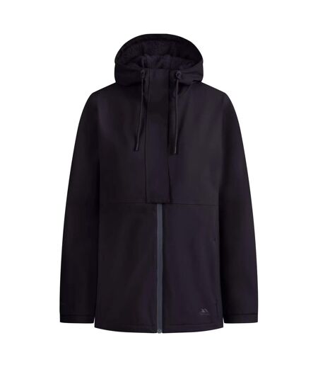 Veste Imperméable Unie À Capuche Jodie Femme Noir Trespass