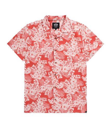 Mens will floral organic shirt red Animal