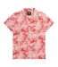 Mens will floral organic shirt red Animal