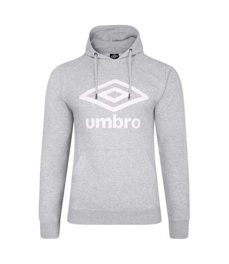 Sweat À Capuche Homme Gris Chiné Blanc Umbro