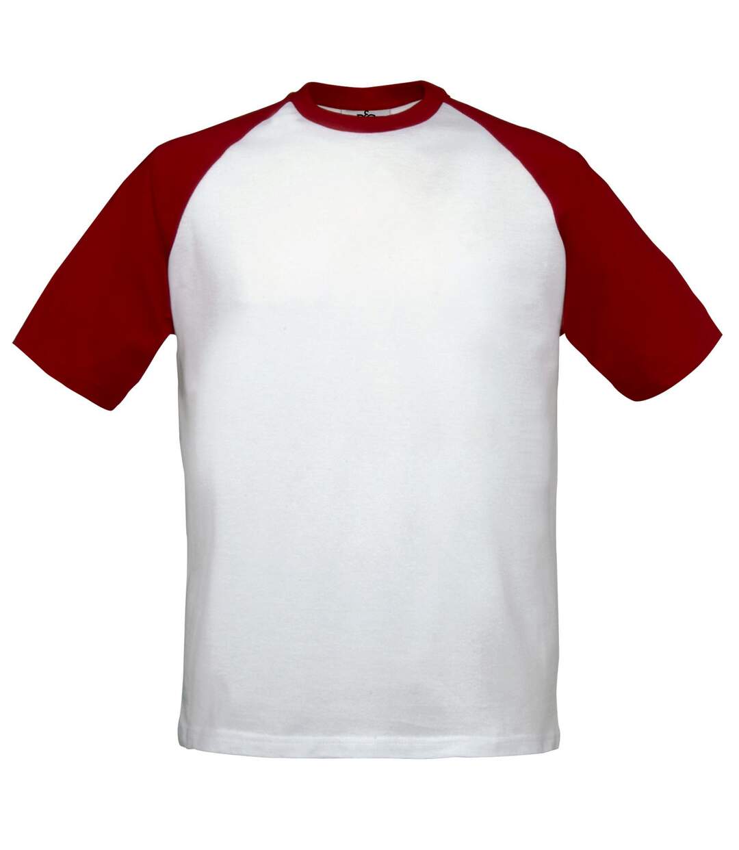 T-shirt homme blanc / rouge B&C-1