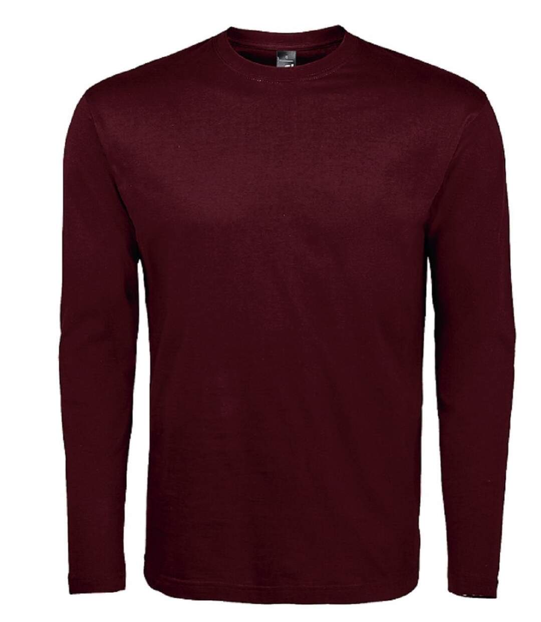 T-shirt manches longues HOMME - 11420 - rouge bordeaux oxblood-1