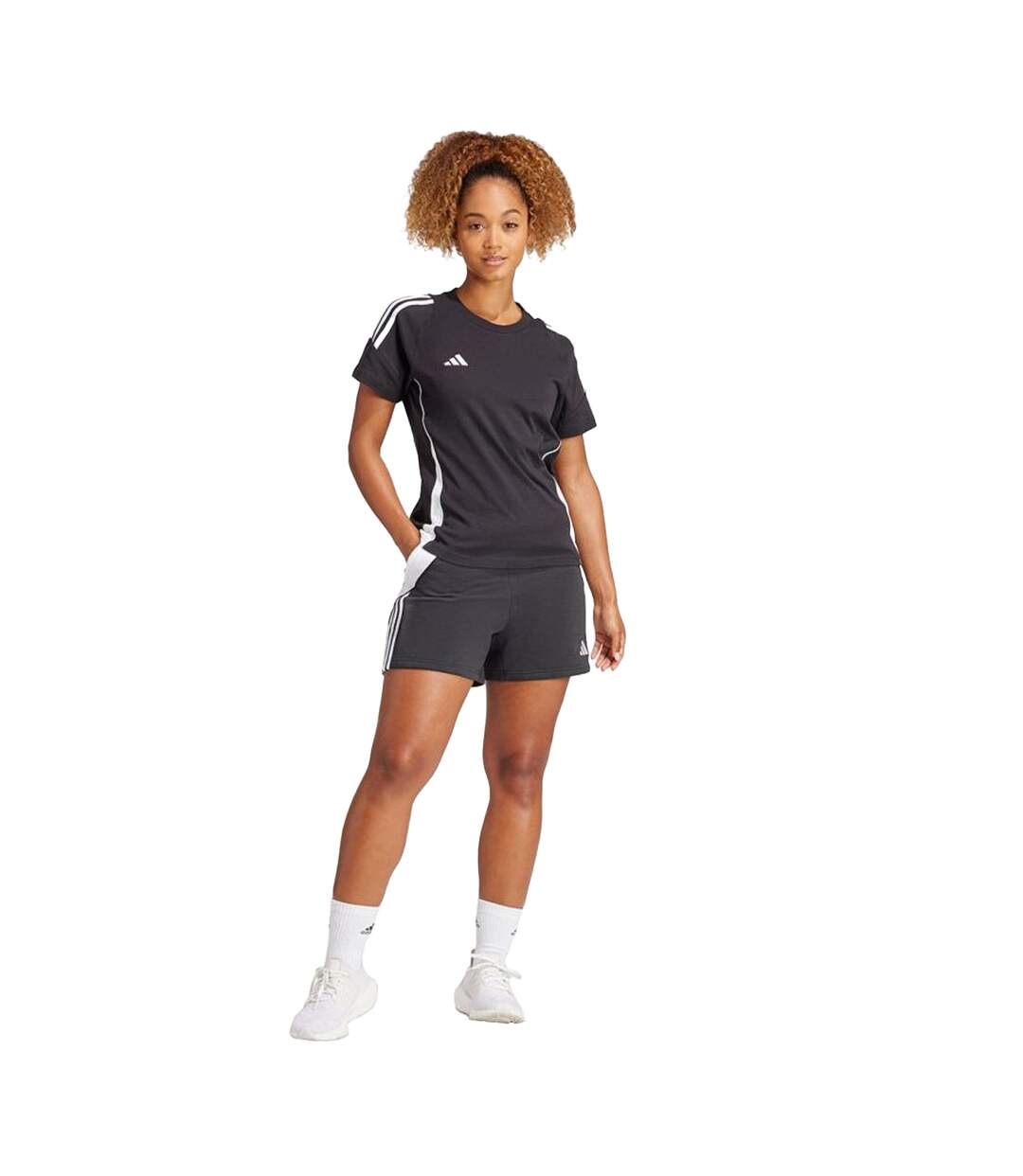 T-shirt Tiro Femme Noir Adidas-1