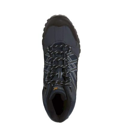 Regatta Mens Edgepoint Mid Waterproof Hiking Shoes (Black/Granite) - UTRG4559