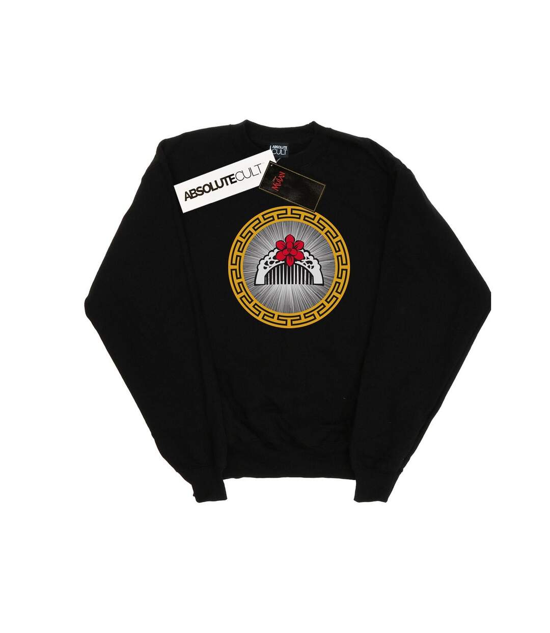 Disney Sweatshirt Femme/Ladies Mulan Movie Flower Comb (Noir) - UTBI26641-1