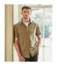 Mens Expert Kiwi Short-sleeved Shirt Pebble Brown Craghoppers-1