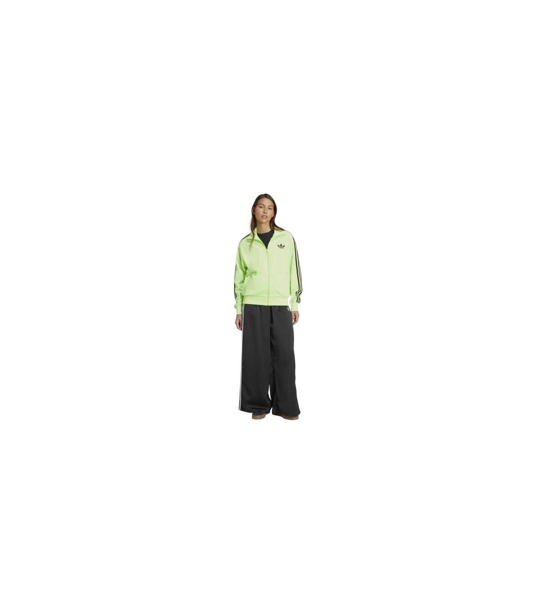 Haut De Survêtement Motif/style 3 Rayures Firebird Femme Vert Adidas-1