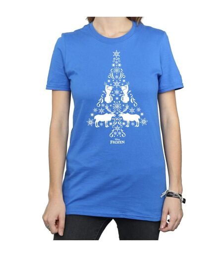 Disney - T-shirt FROZEN CHRISTMAS TREE - Femme (Bleu roi) - UTBI24687