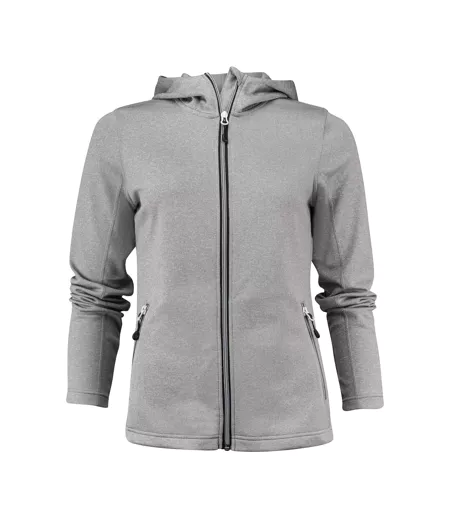 Womens/ladies Layback Hoodie Bright Blue Printer RED