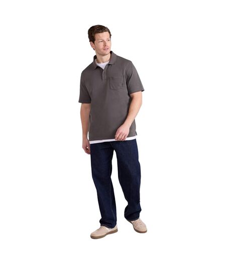 Mens icon pique polo shirt dark khaki Animal