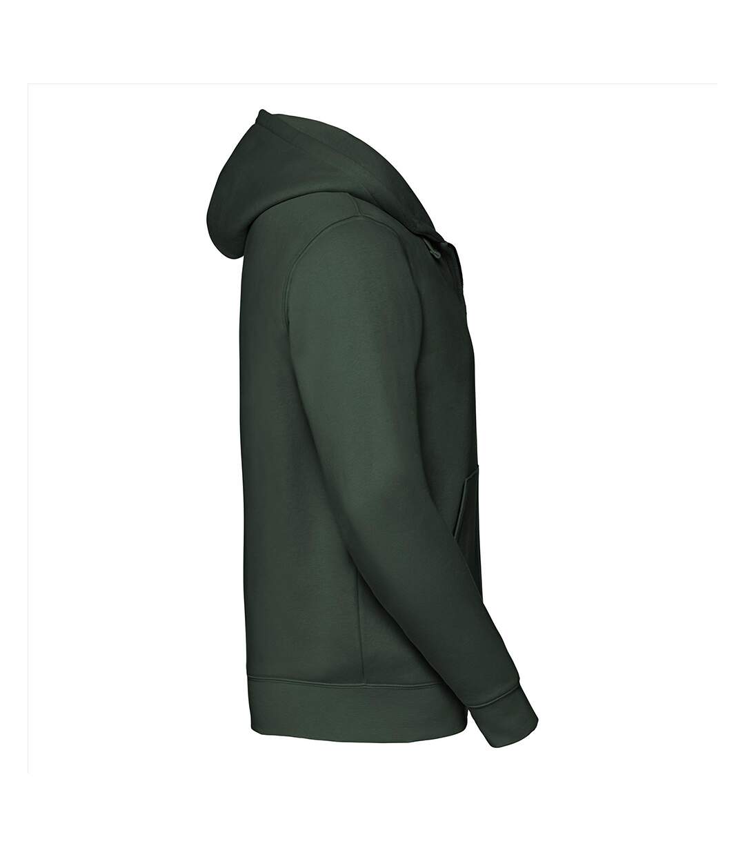 Russell Mens Authentic Full Zip Hooded Sweatshirt/Hoodie (Bottle Green)