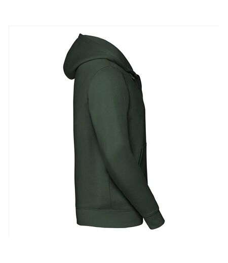 Russell Mens Authentic Full Zip Hooded Sweatshirt/Hoodie (Bottle Green) - UTBC1499