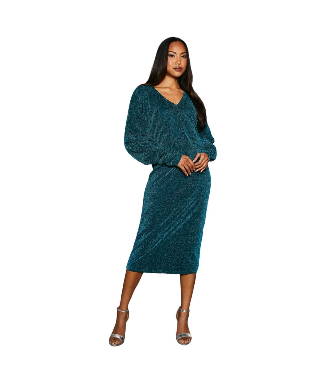 Robe mi-longue femme vert Principles-3