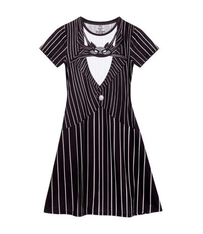 Nightmare Before Christmas Womens/Ladies Jack Skellington Dress (Black/White)