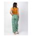 Pantalon femme ethnique MILLY bleu Coton Du Monde-4