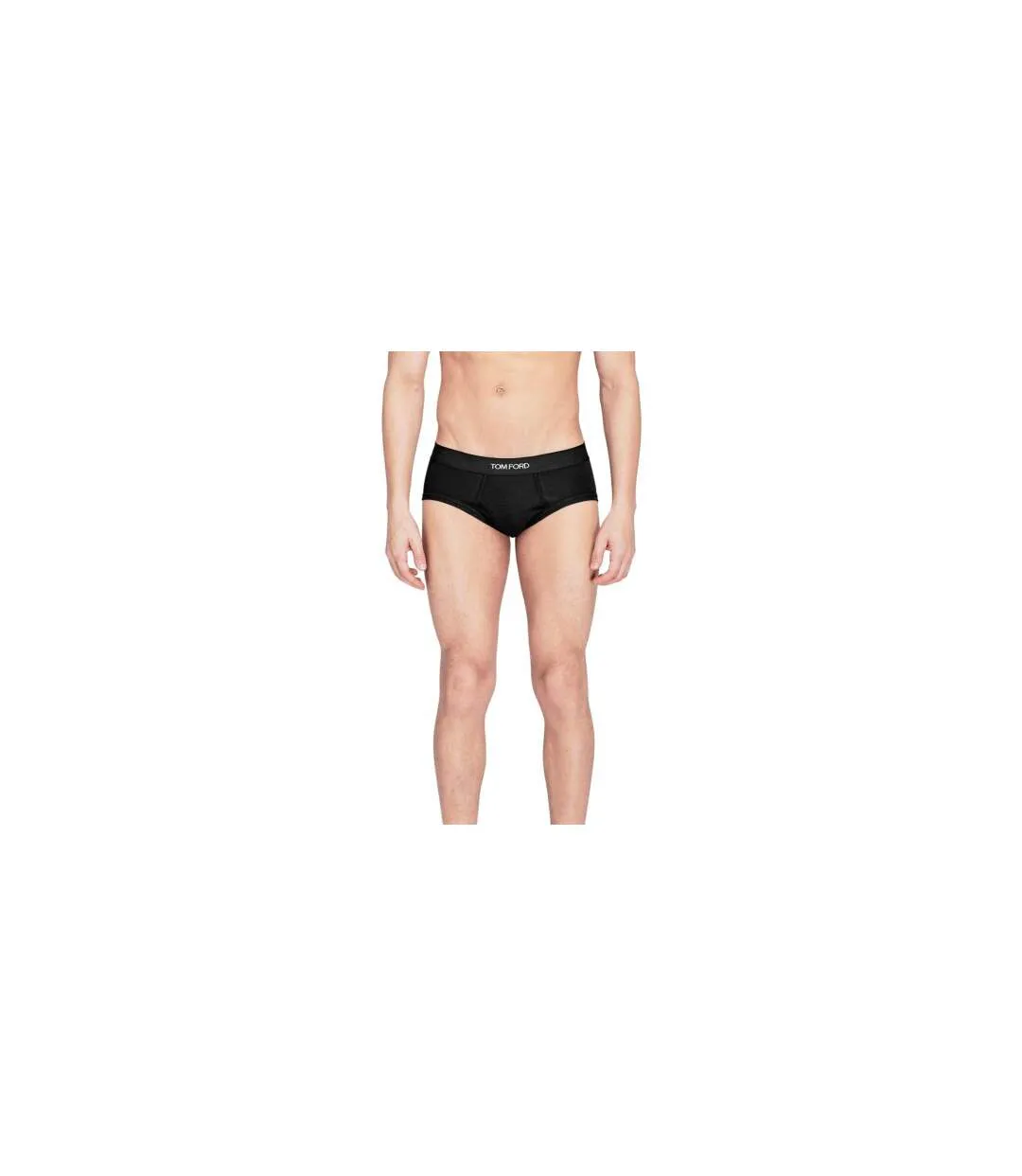 Mens Logo Cotton Blend Briefs Black Tom Ford-1