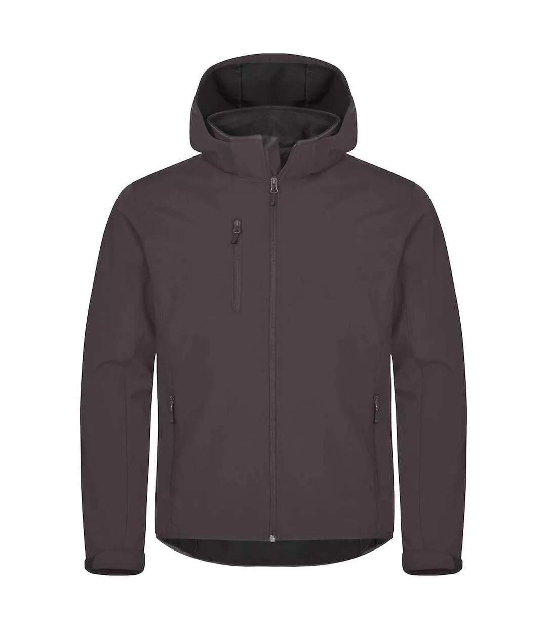 Mens Classic Soft Shell Jacket Dark Grey Clique-1