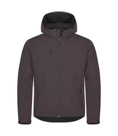 Mens Classic Soft Shell Jacket Dark Grey Clique