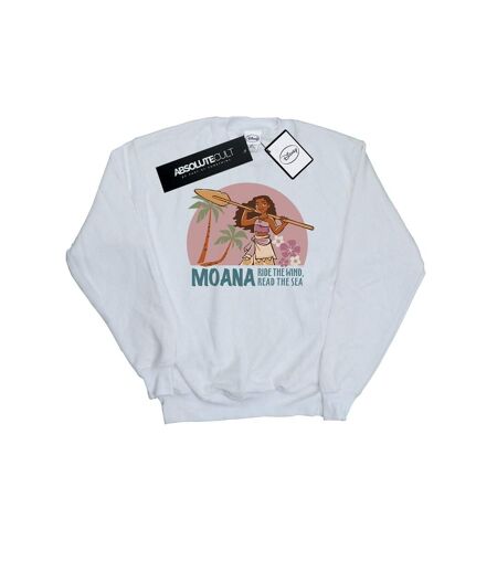 Disney Sweatshirt Moana Read The Sea - Femmes/Ladies (Blanc) - UTBI29511