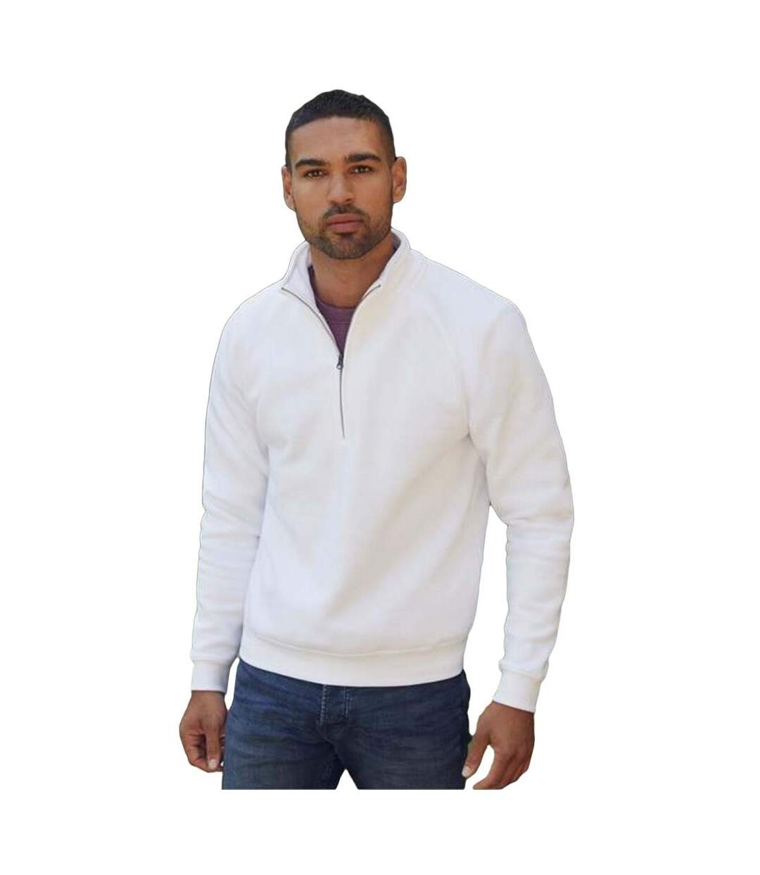 Fruit Of The Loom Mens Premium 70/30 Full Zip Sweatshirt Jacket (White)