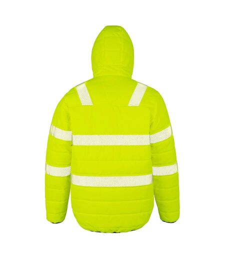 Result Genuine Recycled Mens Ripstop Safety Padded Jacket (Fluorescent Yellow) - UTRW7961