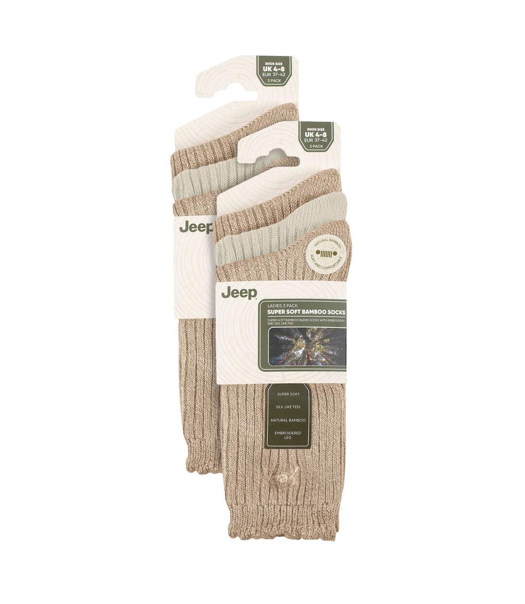 Lot de 6 jolies chaussettes festonnées en bambou pour femme-2