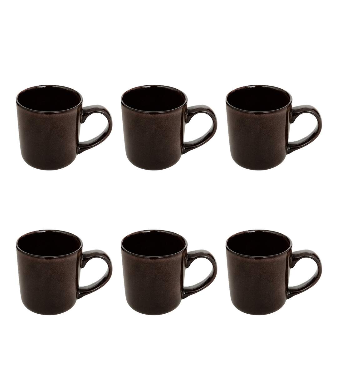Lot de 6 Mugs Terre Inconnue 42cl Marron-1