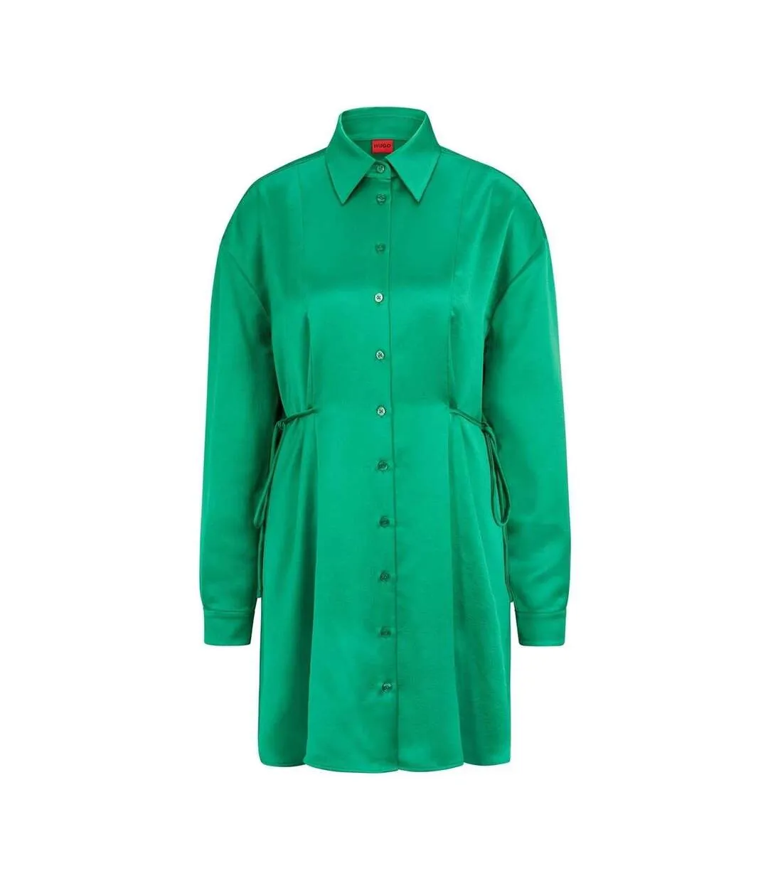 Robe Chemisier Courte Keleste Femme Vert Hugo-1